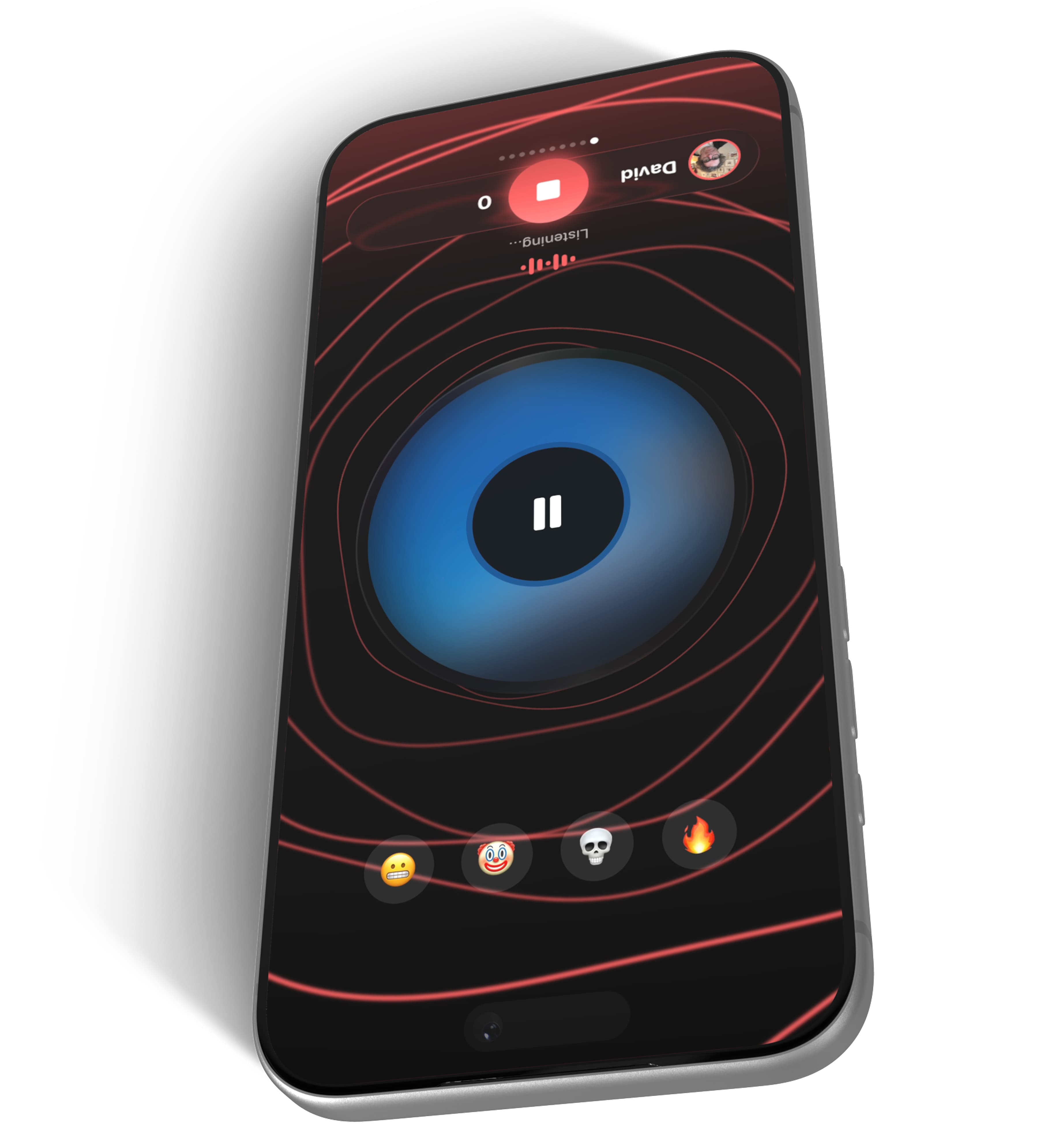 Two people laughing while playing Pop Quiz sabotage mode