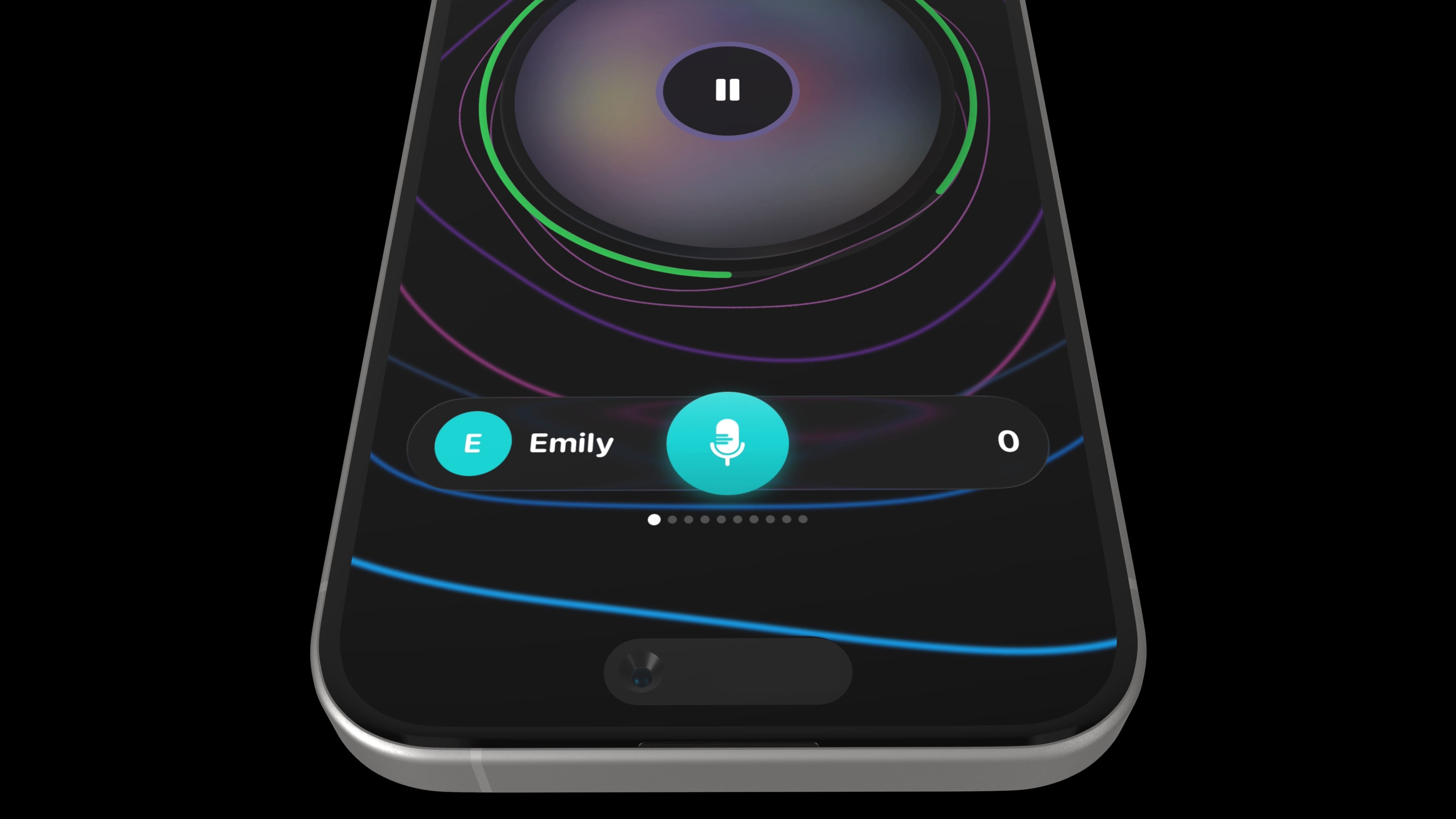 Voice answer screen on iPhone